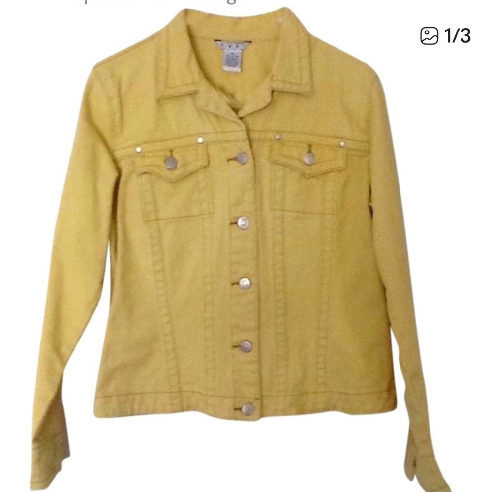 CAbi Yellow Jean Jacket style 253
